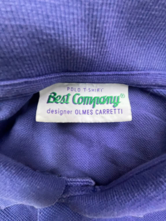Best Company Polo T-Shirt Casual Logo Μπλε UNISEX L