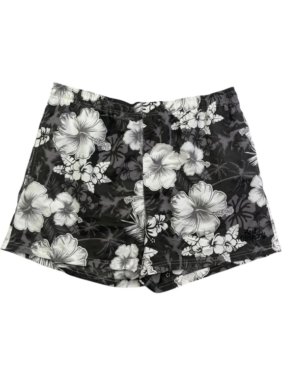 BEST COMPANY ΣΟΡΤΣ ΜΑΓΙΟ FLORAL PRINT ΜΑΥΡΟ / ΛΕΥΚΟ UNISEX XXL