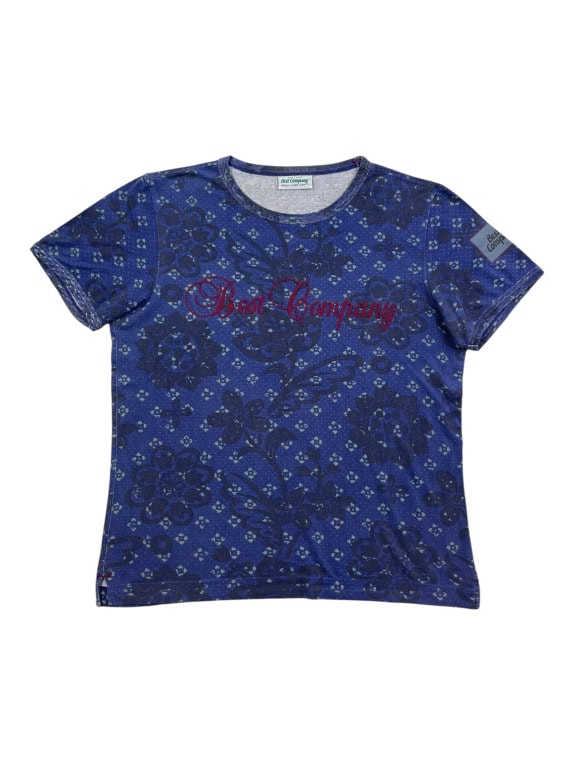 BEST COMPANY T-SHIRT DESIGNER OLMES CARRETTI FLORAL ΜΠΛΕ ΑΝΔΡΙΚΟ L