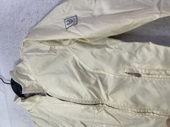 1990s BELSTAFF FOUR TRACK JACKET MINIMAL CREAM WOMEN PRE OWNED XS