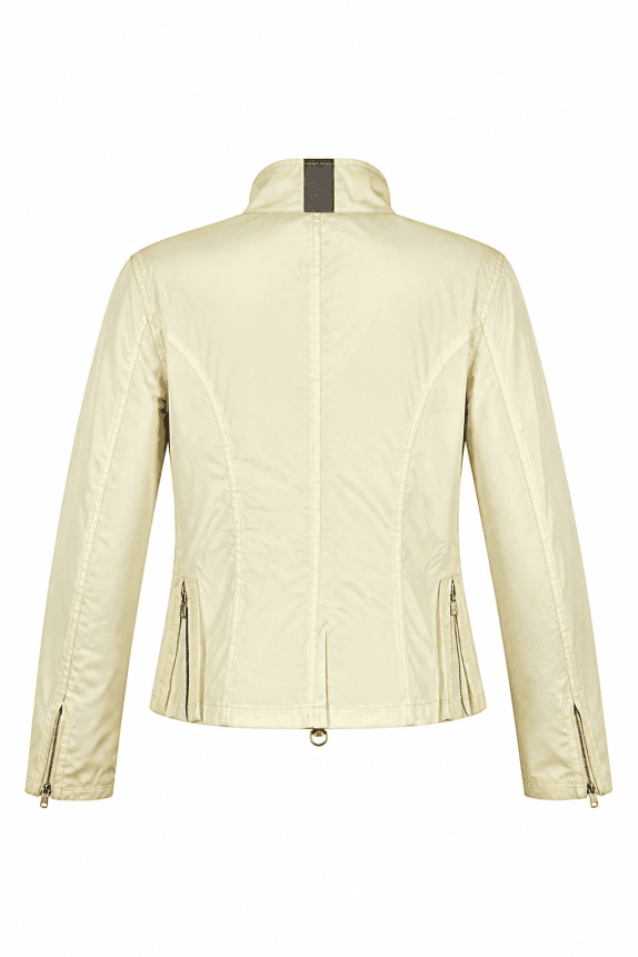 1990s BELSTAFF FOUR TRACK JACKET MINIMAL CREAM WOMEN PRE OWNED XS