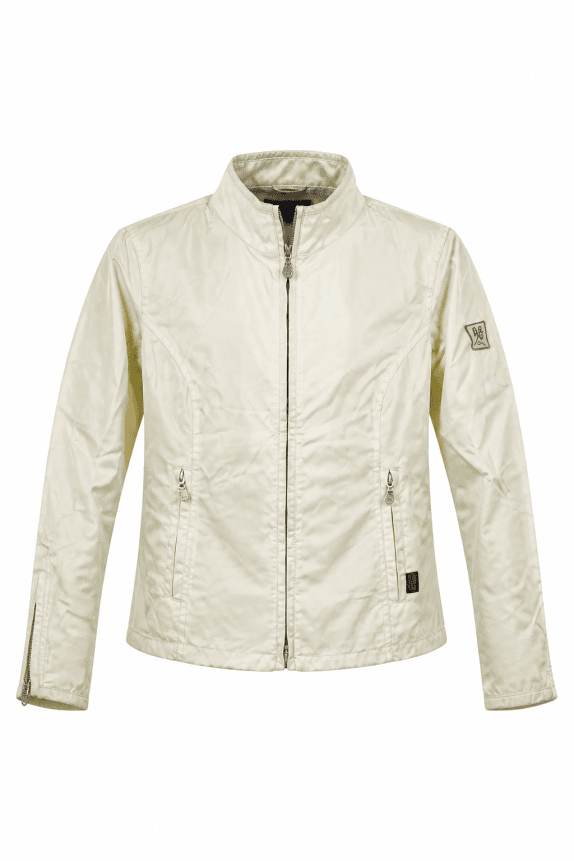 1990s BELSTAFF FOUR TRACK JACKET MINIMAL CREAM WOMEN PRE OWNED XS