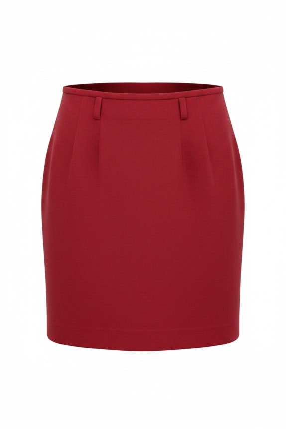 BETTY BARCLAY WOOL BLEND MIDI SKIRT RED WOMEN'S M