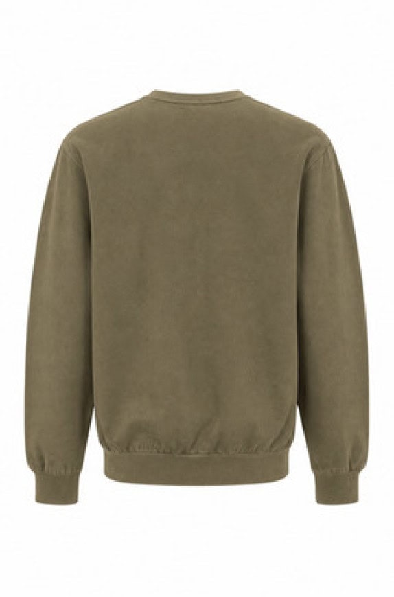 BEVERLY HILLS POLO CLUB CREWNECK MINIMAL OLIVE MEN PRE OWNED XL