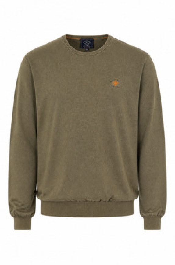BEVERLY HILLS POLO CLUB CREWNECK MINIMAL OLIVE ΑΝΤΡΙΚΟ PRE OWNED XL