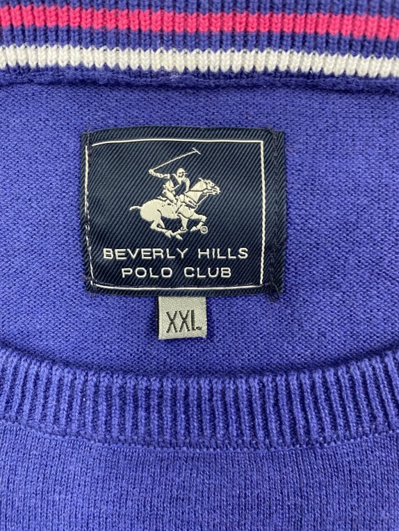 Beverly Hills Polo Club Blue Knit Sweater Men’s XXL