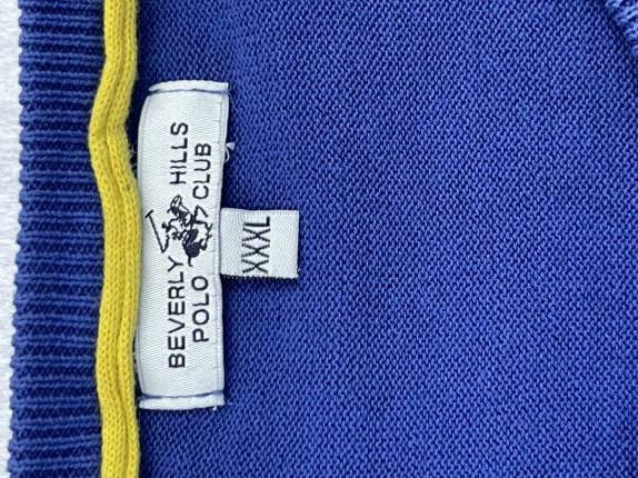 BEVERLY HILLS POLO CLUB ΠΛΕΚΤΟ ΠΟΥΛΟΒΕΡ ΚΛΑΣΙΚΟ ΜΠΛΕ ΑΝΤΡΙΚΟ PRE OWNED XXXL