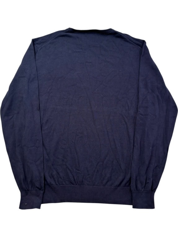 BEVERLY HILLS POLO CLUB MAGLIONE IN MAGLIA CLASSICO NAVY UOMO PRE OWNED XL