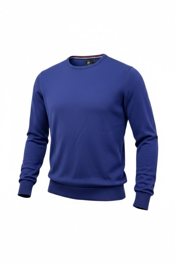 BEVERLY HILLS POLO CLUB MAGLIONE GIROCOLLO MINIMAL BLU UOMO PRE OWNED XL