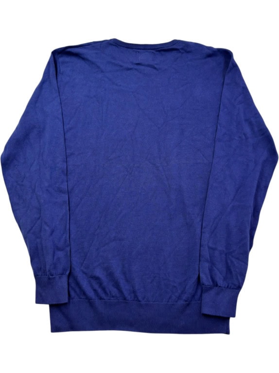 BEVERLY HILLS POLO CLUB CREWNECK SWEATER MINIMAL BLUE MEN PRE OWNED XL