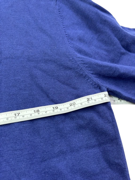 BEVERLY HILLS POLO CLUB CREWNECK SWEATER MINIMAL BLUE MEN PRE OWNED XL