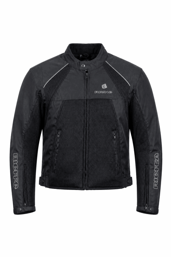 Y2K BIEFFE MESH BIKER JACKET SPORTY ΜΑΥΡΟ ΑΝΤΡΙΚΟ PRE OWNED M