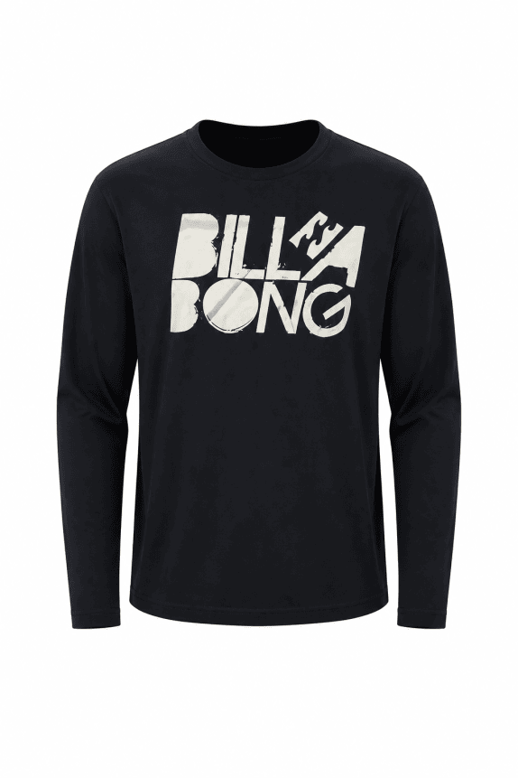 2000S BILLABONG LONG SLEEVE TEE GRAPHIC BLACK MEN PRE OWNED S
