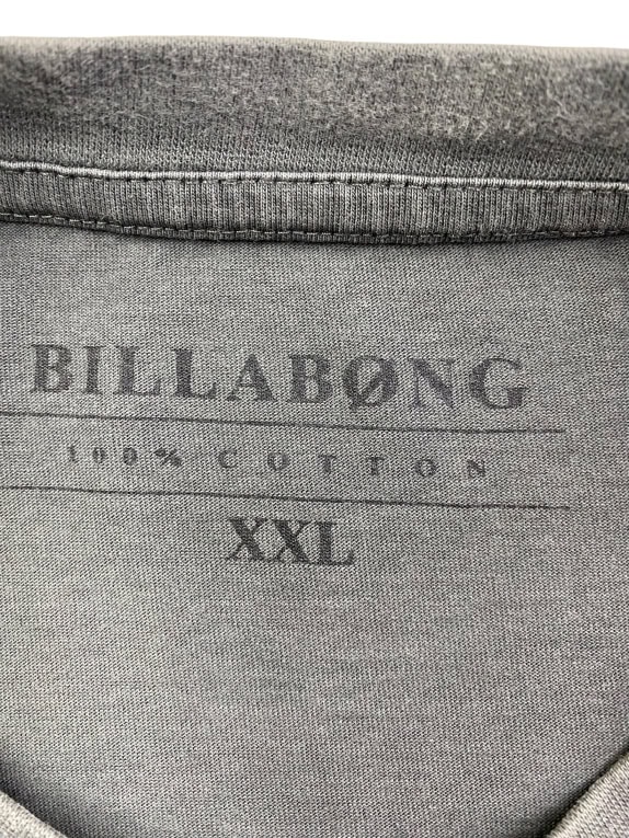 BILLABONG T-SHIRT CASUAL BIG LOGO GRIGIO UOMO XXL