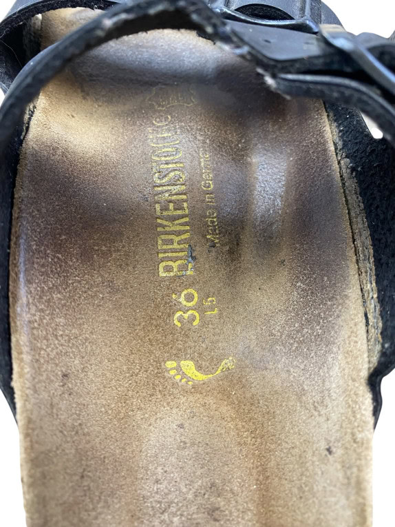 Birkenstock Arizona Black Leather Double Strap Sandals Unisex EU 36