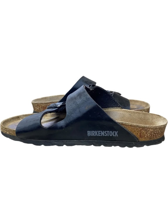 Birkenstock Arizona Black Leather Double Strap Sandals Unisex EU 36