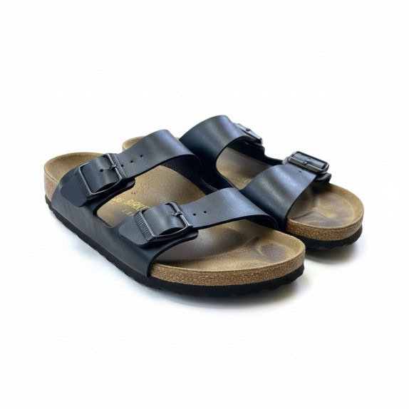Birkenstock Arizona Black Leather Double Strap Sandals Unisex EU 36
