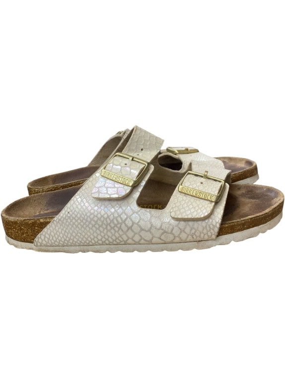 Birkenstock Arizona Μπεζ Snakeskin Διπλό Λουράκι Σανδάλια Unisex EU 40