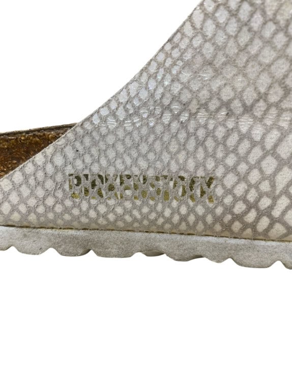 Birkenstock Arizona Μπεζ Snakeskin Διπλό Λουράκι Σανδάλια Unisex EU 40