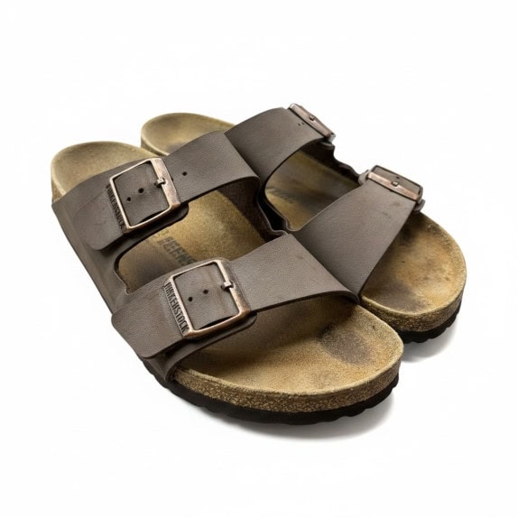 BIRKENSTOCK ARIZONA SANDALS CLASSIC BROWN UNISEX PRE OWNED EU 41