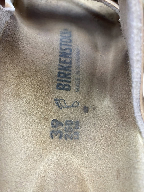 Birkenstock Arizona Gold Glitter Double Strap Sandals Unisex EU 39