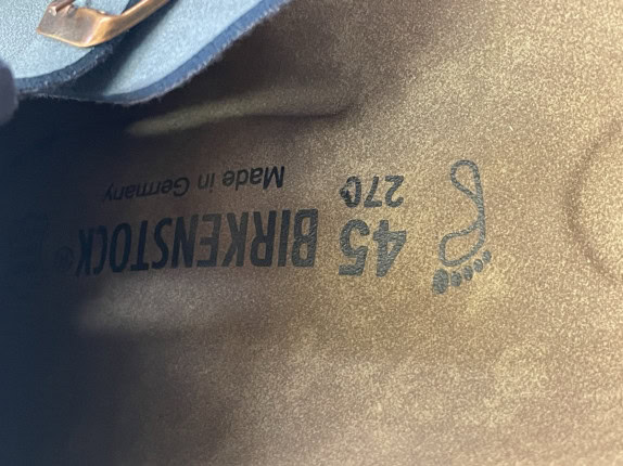 BIRKENSTOCK CLOGS MINIMAL BLUE MENS PRE OWNED EU 45