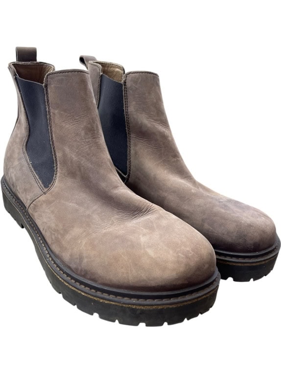 BIRKENSTOCK Δερμάτινα Chelsea Μποτάκια Casual Με Λογότυπο Καφέ Ανδρικό 41