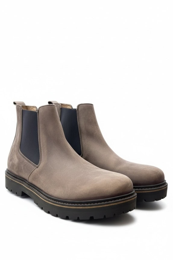 BIRKENSTOCK Δερμάτινα Chelsea Μποτάκια Casual Με Λογότυπο Καφέ Ανδρικό 41