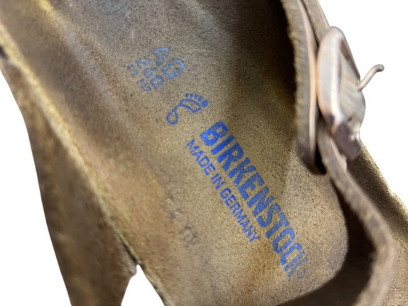 BIRKENSTOCK GIZEH SANDALI MINIMAL RAME METALLIZZATO DONNA PRE OWNED EU 40