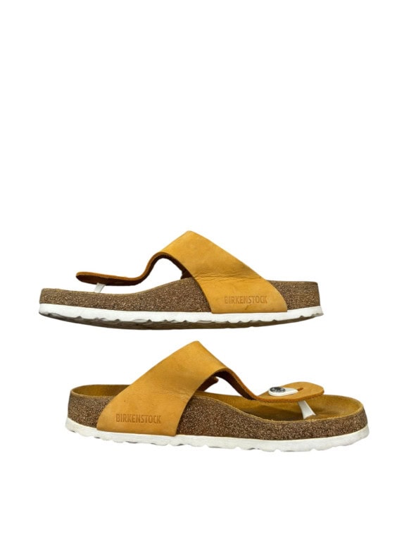 BIRKENSTOCK GIZEH SANDALI INFRADITO MINIMAL SENAPE UNISEX PRE OWNED EU 40