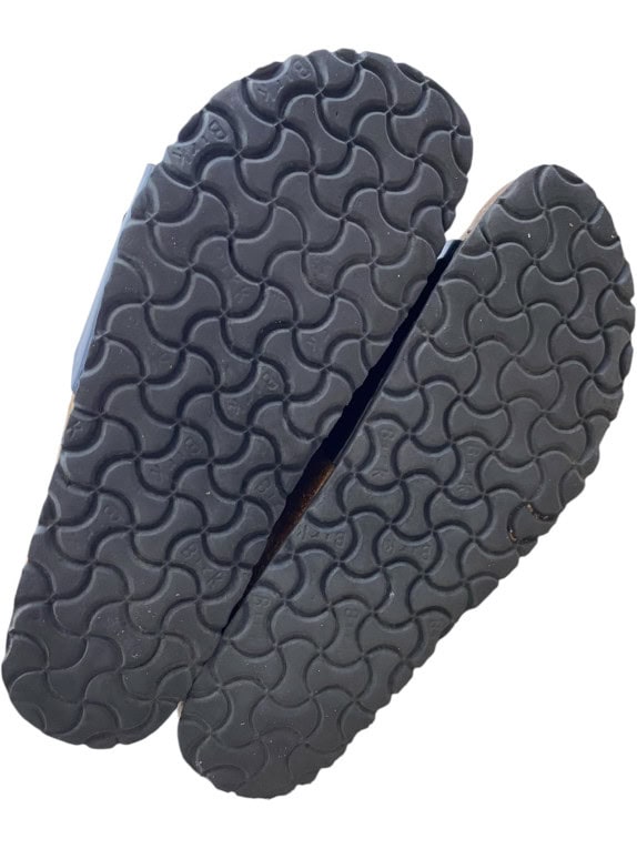 Birkenstock Madrid Black Patent Single Strap Sandals Unisex EU 40