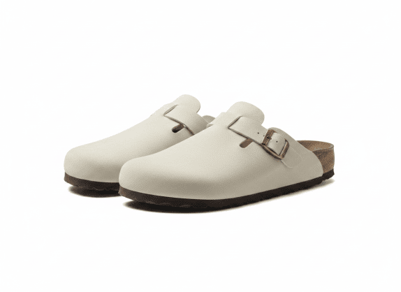 BIRKENSTOCK MULES MINIMAL CREAM WOMEN PRE OWNED EU 43