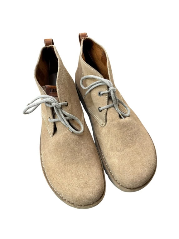 BIRKENSTOCK CHUKKA BOOTS SUEDE BEIGE UNISEX PRE OWNED EU 46
