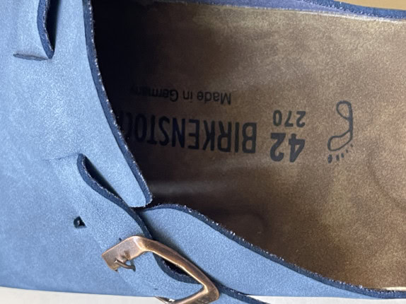BIRKENSTOCK ZOCCOLI CLASSIC BLU UOMO PRE OWNED EU 42
