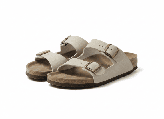 BIRKENSTOCK SANDALS MINIMAL BEIGE MEN PRE OWNED EU 42