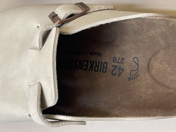 BIRKENSTOCK CLOG BUCKLE BEIGE WOMENS PRE OWNED EU 42