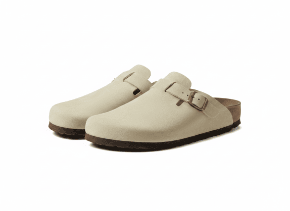 BIRKENSTOCK CLOG BUCKLE BEIGE WOMENS PRE OWNED EU 42