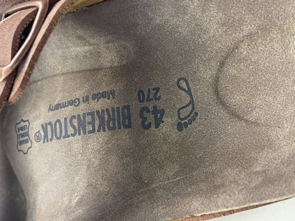 BIRKENSTOCK SANDAL CLASSIC BROWN MEN PRE OWNED EU 43
