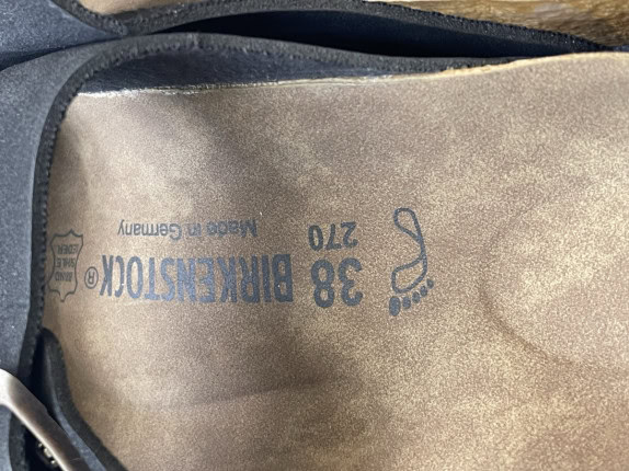 BIRKENSTOCK ΣΑΝΔΑΛΙ ΛΕΠΤΟ ΜΑΥΡΟ ΑΝΤΡΙΚΟ PRE OWNED EU 38