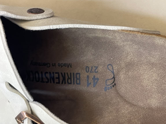 BIRKENSTOCK MULE MINIMAL BEIGE UOMO PRE OWNED EU 41