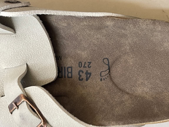 BIRKENSTOCK SANDALO MINIMAL BEIGE UOMO PRE OWNED EU 43