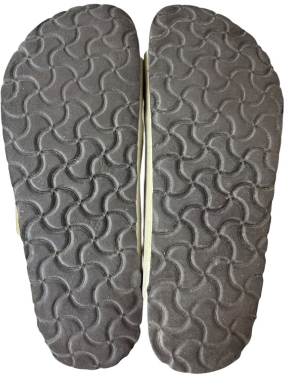 BIRKENSTOCK SANDALS CLASSIC CREAM UNISEX PRE OWNED EU 38