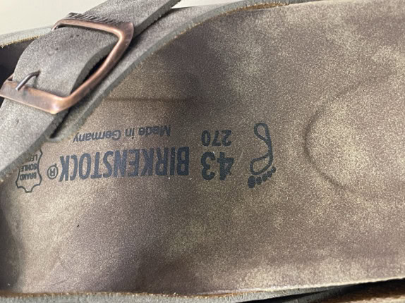 BIRKENSTOCK SANDALS CLASSIC BROWN MEN PRE OWNED EU 43
