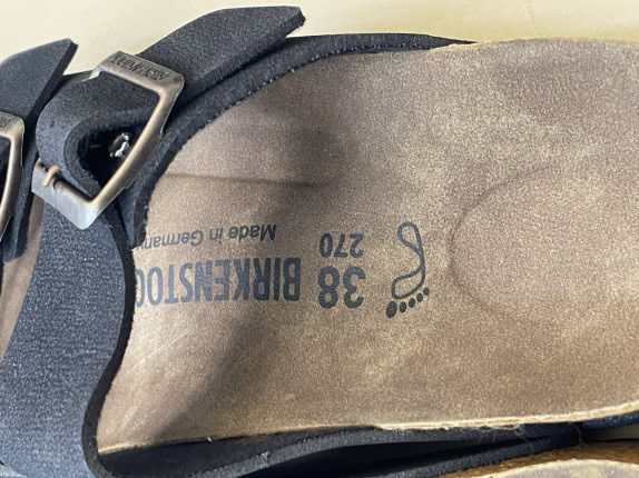 BIRKENSTOCK ΣΑΝΔΑΛΙΑ CLASSIC ΜΑΥΡΟ ΑΝΤΡΙΚΟ PRE OWNED EU 38
