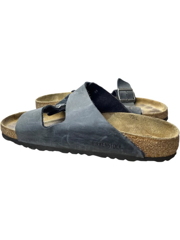 BIRKENSTOCK Σανδάλια Δερμάτινα Casual Με Λογότυπο Μαύρο Unisex 40
