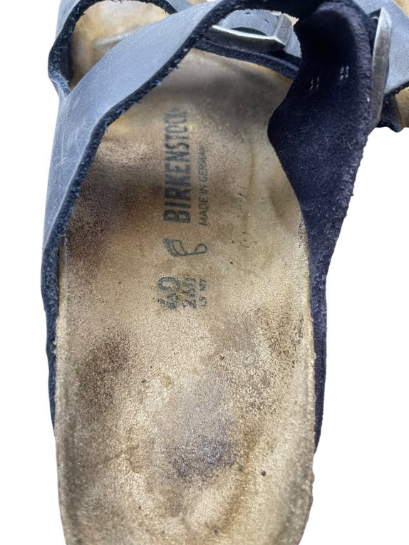 BIRKENSTOCK Σανδάλια Δερμάτινα Casual Με Λογότυπο Μαύρο Unisex 40