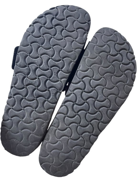 BIRKENSTOCK Σανδάλια Δερμάτινα Casual Με Λογότυπο Μαύρο Γυναικείο 44