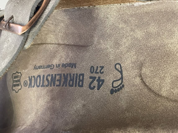 BIRKENSTOCK SANDALI CLASSICI MARRONE UOMO PRE OWNED EU 42