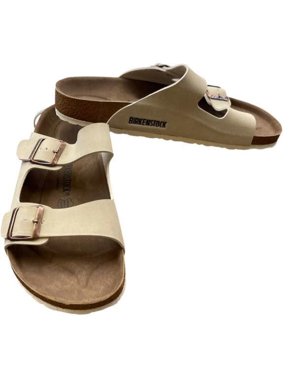 BIRKENSTOCK SANDALI CLASSICI CREMA UNISEX PRE OWNED EU 45