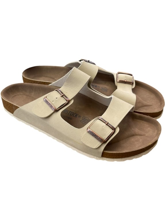 BIRKENSTOCK SANDALI CLASSICI CREMA UNISEX PRE OWNED EU 45